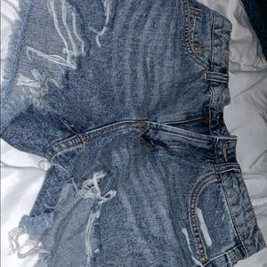Dark washed shorts